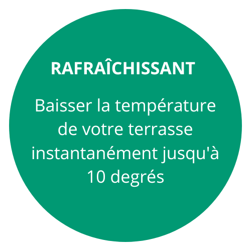 Rafraichissant baisser la température de votre terrasse instantanément jusqu'à 10 degrés